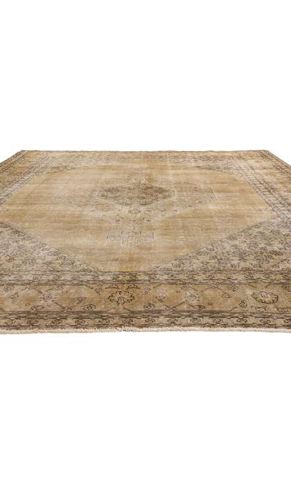 10 x 12 Distressed Vintage Persian Tabriz Rug 80309