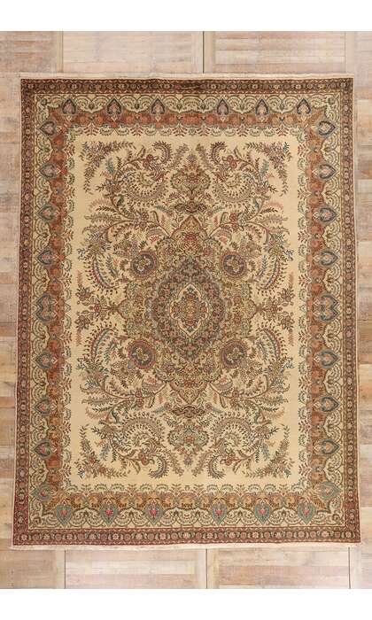 10 x 13 Vintage Persian Tabriz Rug 76285
