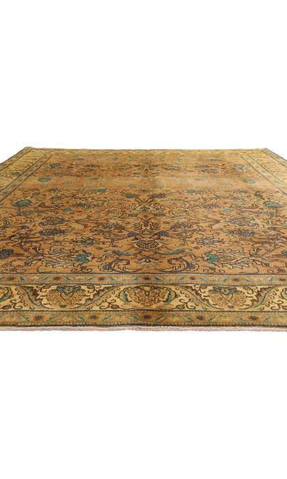 10 x 13 Vintage Persian Tabriz Rug 76328