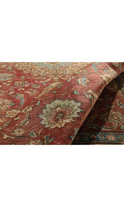 10 x 13 Vintage Persian Tabriz Hunting Rug 76286