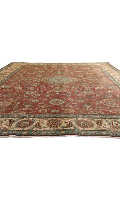 10 x 13 Vintage Persian Tabriz Hunting Rug 76286