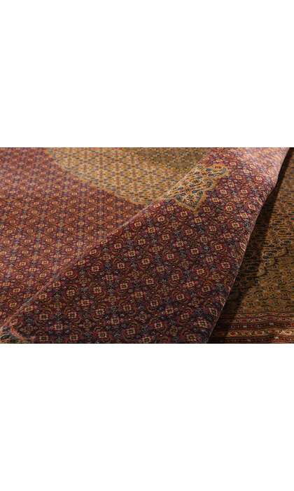 10 x 13 Vintage Persian Mahi Tabriz Rug 76693