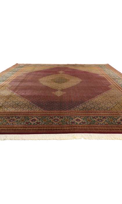 10 x 13 Vintage Persian Mahi Tabriz Rug 76693