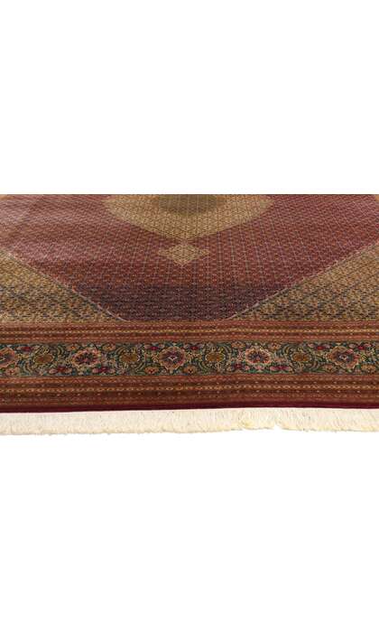 10 x 13 Vintage Persian Mahi Tabriz Rug 76693