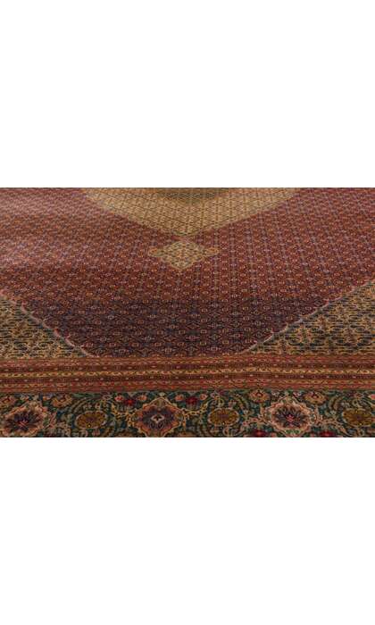 10 x 13 Vintage Persian Mahi Tabriz Rug 76693