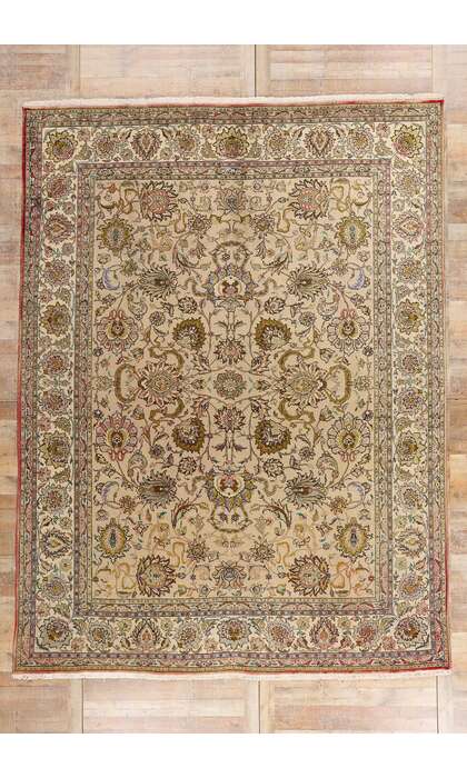 10 x 13 Vintage Persian Tabriz Rug 71929