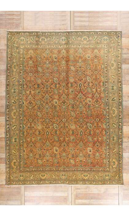 10 x 13 Vintage Persian Tabriz Rug 76329
