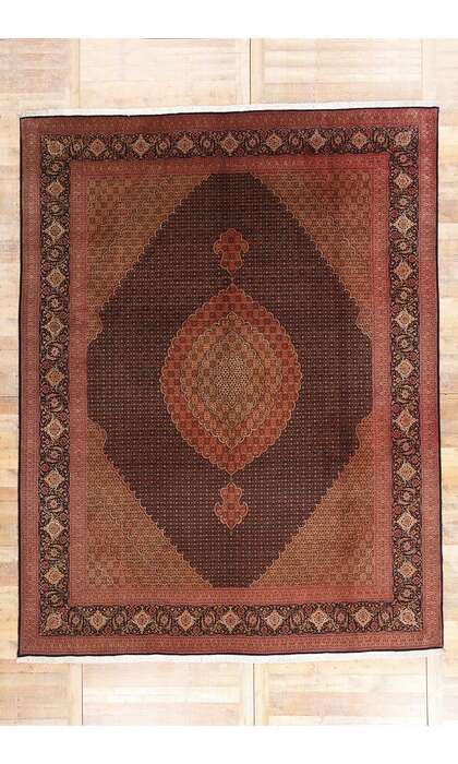 10 x 13 Vintage Persian Mahi Tabriz Rug 76980