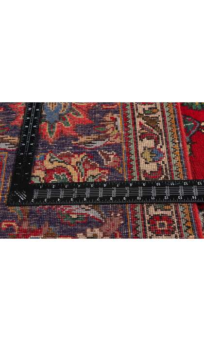 10 x 13 VintageRed Persian Tabriz Rug 76262