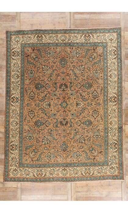 9 x 12 Vintage Persian Tabriz Rug 76289