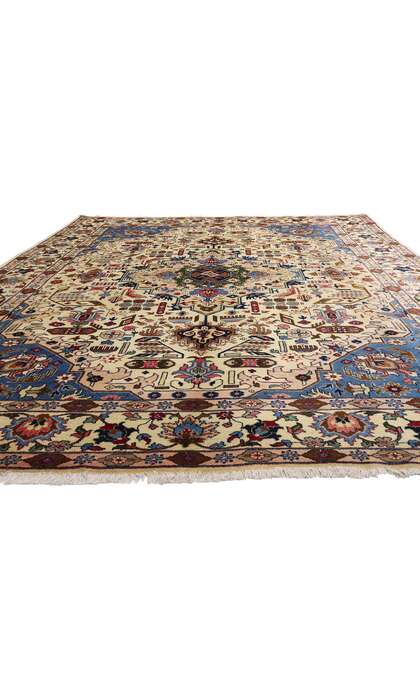 9 x 13 Vintage Persian Tabriz Rug 71755
