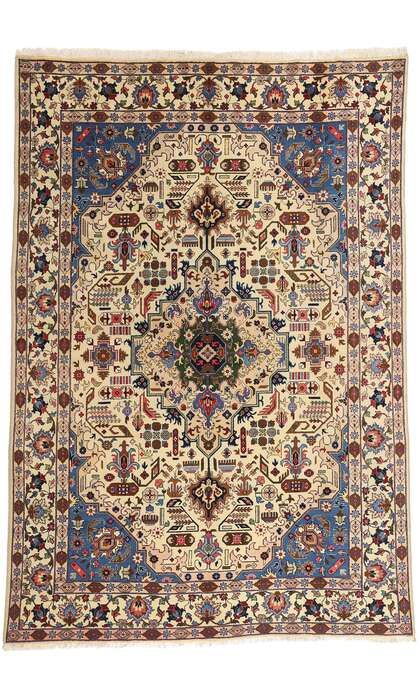 9 x 13 Vintage Persian Tabriz Rug 71755