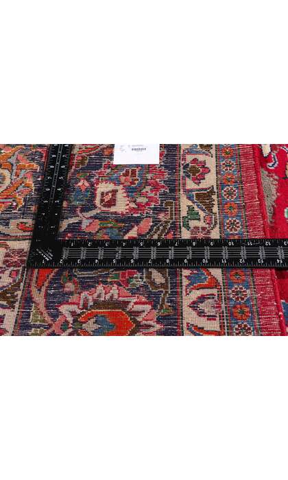 10 x 12 Vintage Red Persian Mashhad Rug 75916