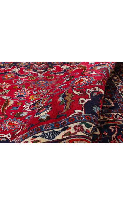 10 x 12 Vintage Red Persian Mashhad Rug 75916