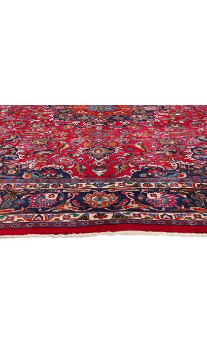 10 x 12 Vintage Red Persian Mashhad Rug 75916