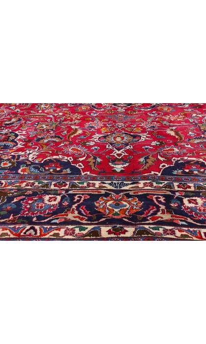 10 x 12 Vintage Red Persian Mashhad Rug 75916