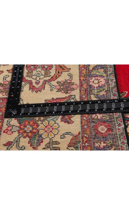10 x 12 Vintage Red Persian Tabriz Rug 75766