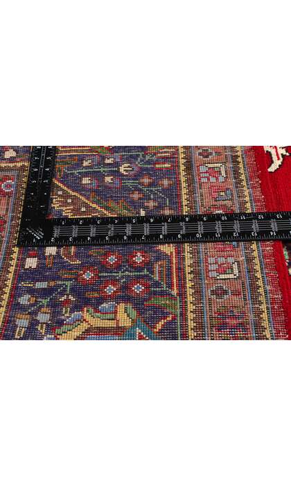 10 x 13 Vintage Red Persian Tabriz Rug 76485