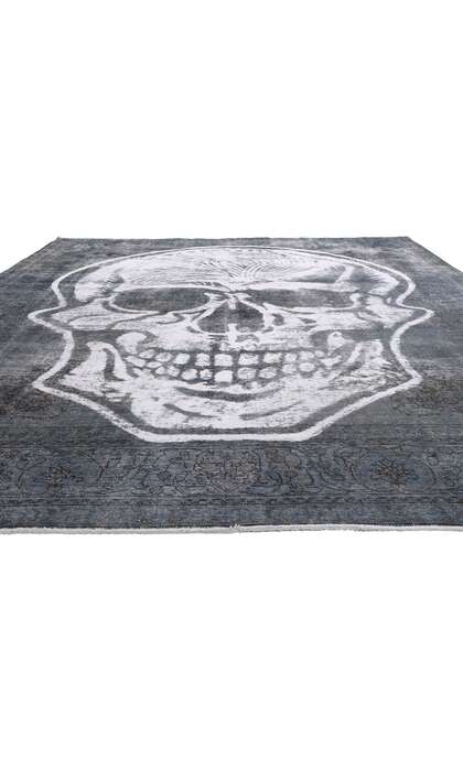 10 x 13 Vintage Overdyed Skull Rug 80275