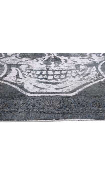 10 x 13 Vintage Overdyed Skull Rug 80275