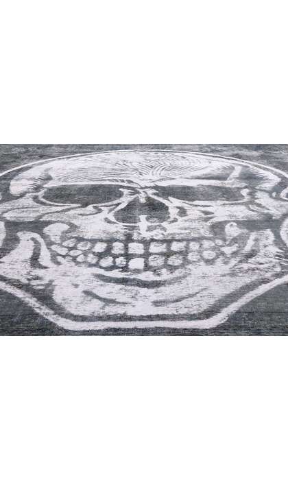 10 x 13 Vintage Overdyed Skull Rug 80275