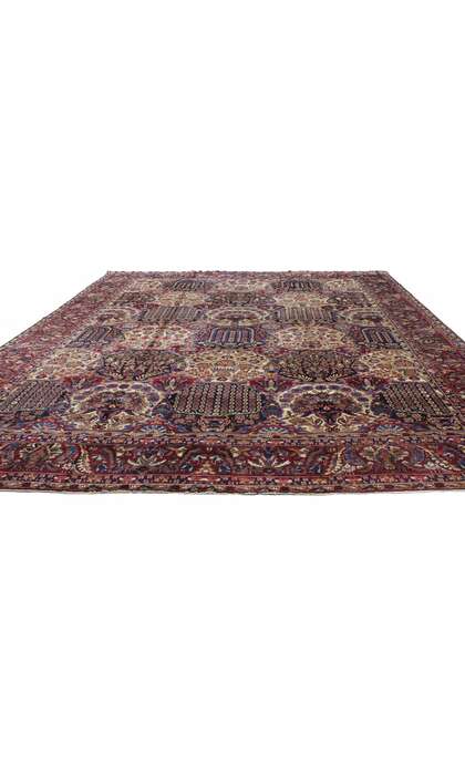 11 x 16 Late 19th Century Antique Persian Yazd Rug 73339