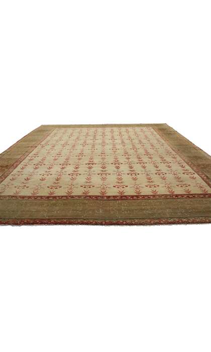 13 x 16 Antique Indian Agra Rug 76679 floor