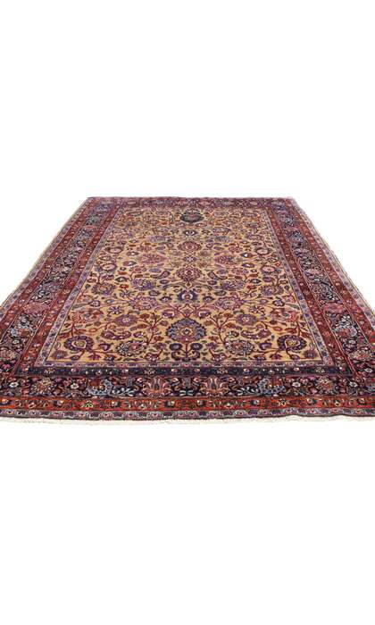 7 x 10 Antique Persian Mashhad Rug 76808