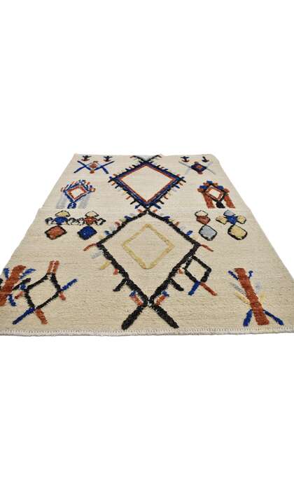 4 x 6 Modern Moroccan High-Low Rug 80274