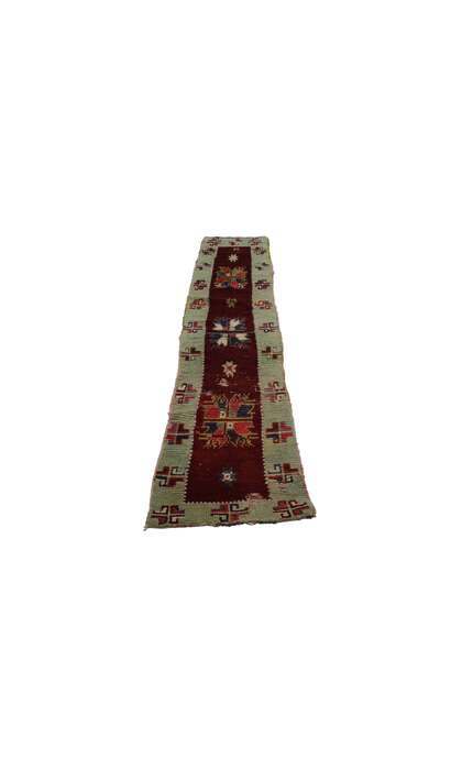 1 x 8 Vintage Turkish Oushak Rug 51722