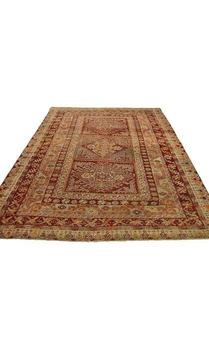 4 x 6 Vintage Turkish Oushak Rug 51724