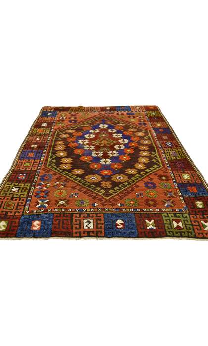 4 x 5 Vintage Turkish Oushak Rug 51733