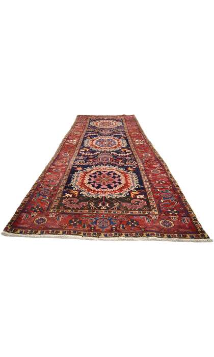 4 x 10 Vintage Persian Heriz Rug 76842 floor