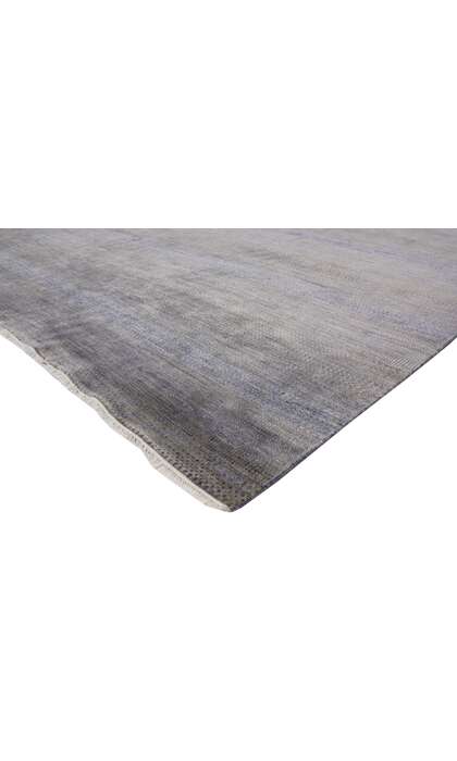9 x 12 Gray Transitional Wool and Silk Rug 30332