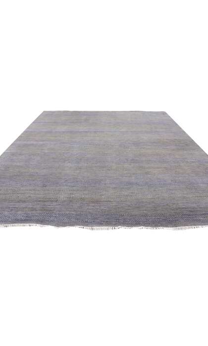 9 x 12 Gray Transitional Wool and Silk Rug 30332