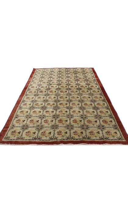 4 x 7 Vintage Turkish Oushak Rug 52082