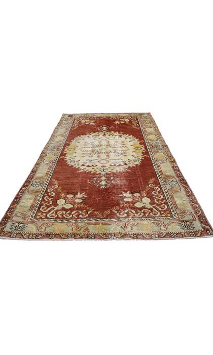 3 x 7 Vintage Oushak Rug 52083
