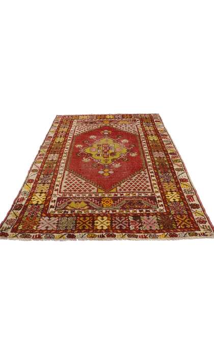 2 x 5 Vintage Turkish Oushak Rug 52091