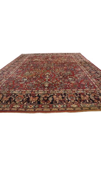 9 x 12 Antique Persian Sarouk Rug 76934