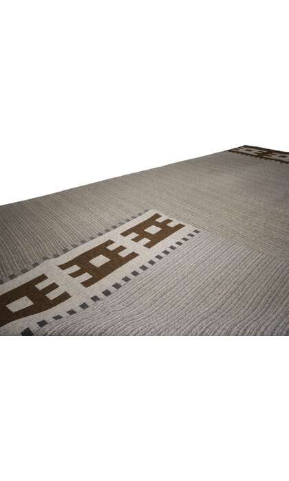 6 x 9 Vintage Gray Swedish Rollakan Rug 77037