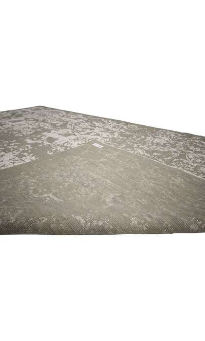 6 x 9 Modern Erased Damask Wool and Silk Rug 30100