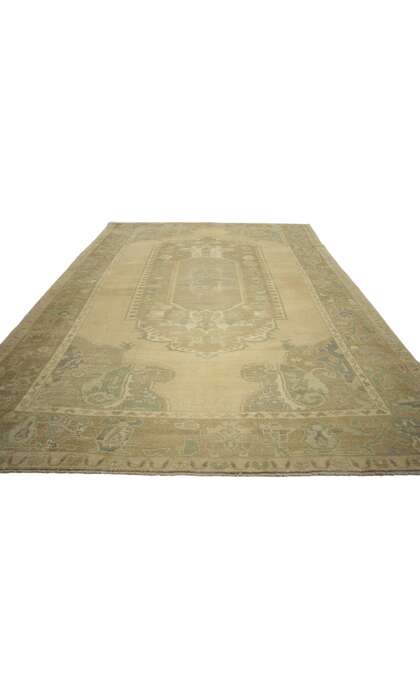 6 x 9 Vintage Turkish Oushak Rug 51360