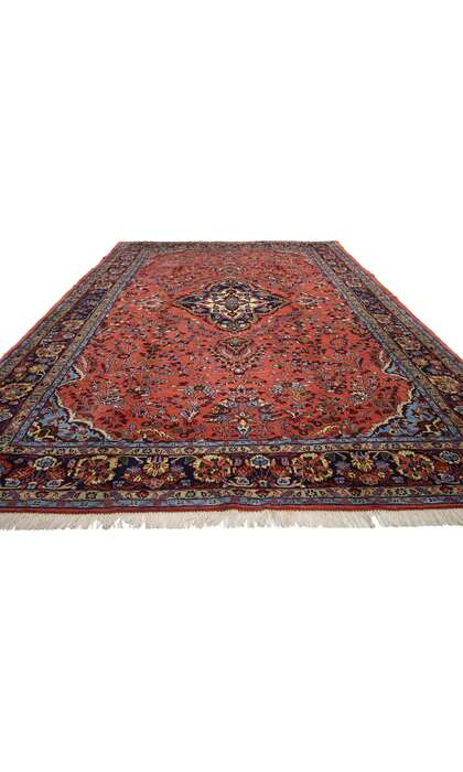 7 x 10 Vintage Persian Mehraban Rug 60340