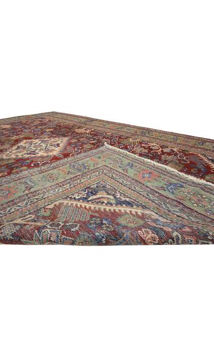7 x 10 Antique Persian Mahal Rug 72659