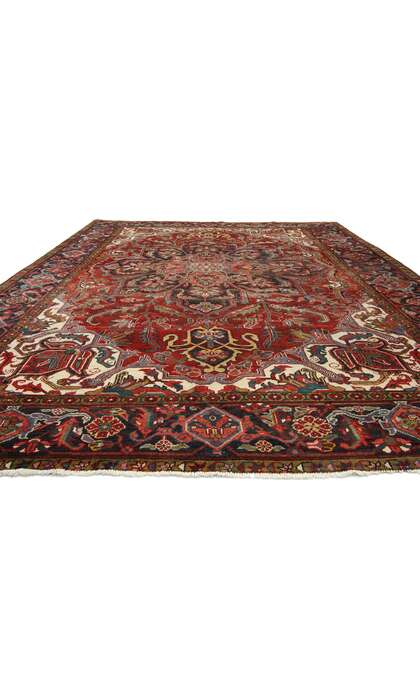 10 x 13 Vintage Heriz Rug 74496