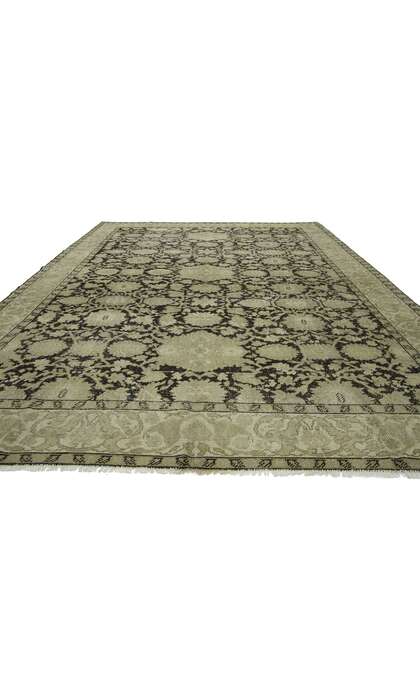 8 x 11 Distressed Antique Indian Agra Rug with Modern Rustic Style 74661