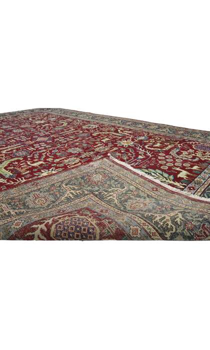 7 x 10 Vintage Tabriz Rug 75511