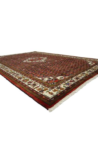 7 x 10 Vintage Persian Hosseinabad Rug 76028