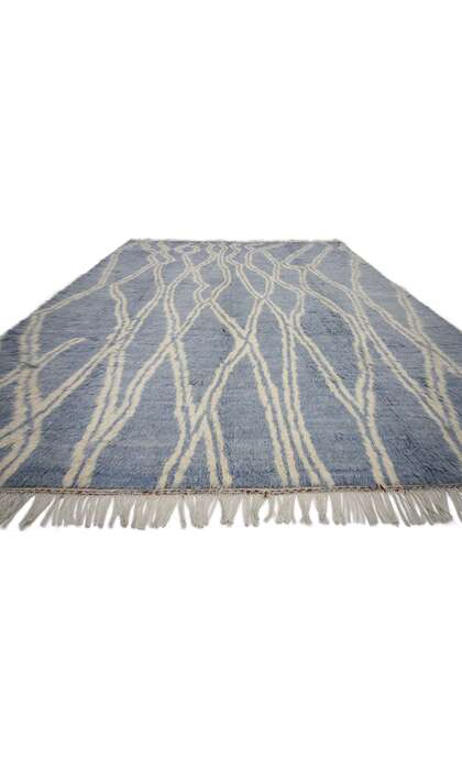 9 x 12 Blue Moroccan Area Rug 80176