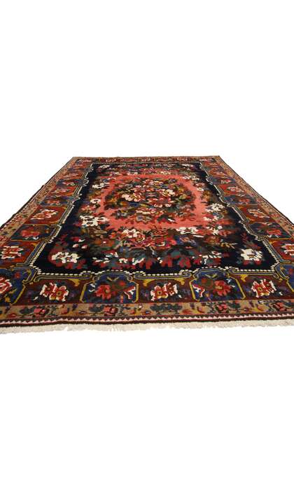 7 x 10 Vintage Persian Bibibaff Bakhtiari Rug 75358
